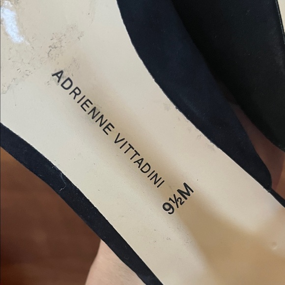 Like new Adrienne Vittadini Black Suede Mules - Picture 12 of 16